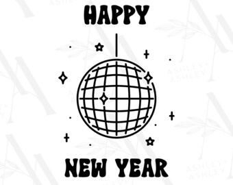 Feliz Ano Novo SVG PNG, Arquivo de Corte de Ano Novo, Ano Novo 2023 SVG, Download Digital de Feliz Ano Novo, Cricut