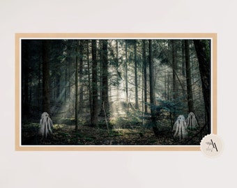 Halloween Ghost Frame TV Art, Samsung Frame TV Art, Creepy Ghost Frame TV, Frame Art Digital Download