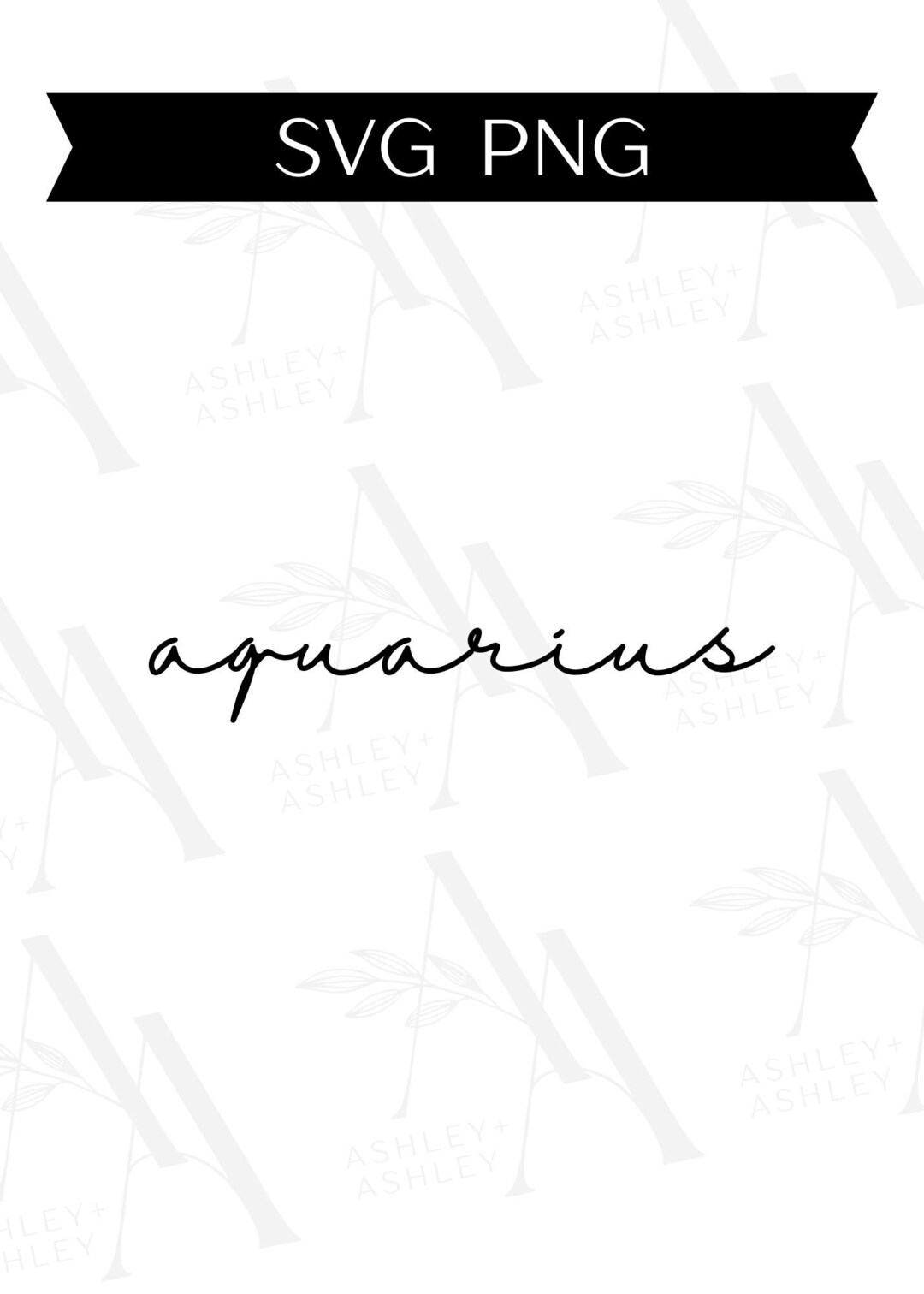 Aquarius Zodiac Sign SVG PNG, Air Sign, Zodiac Signs, Aquarius Svg