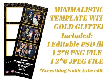 Plantilla minimalista con brillo dorado