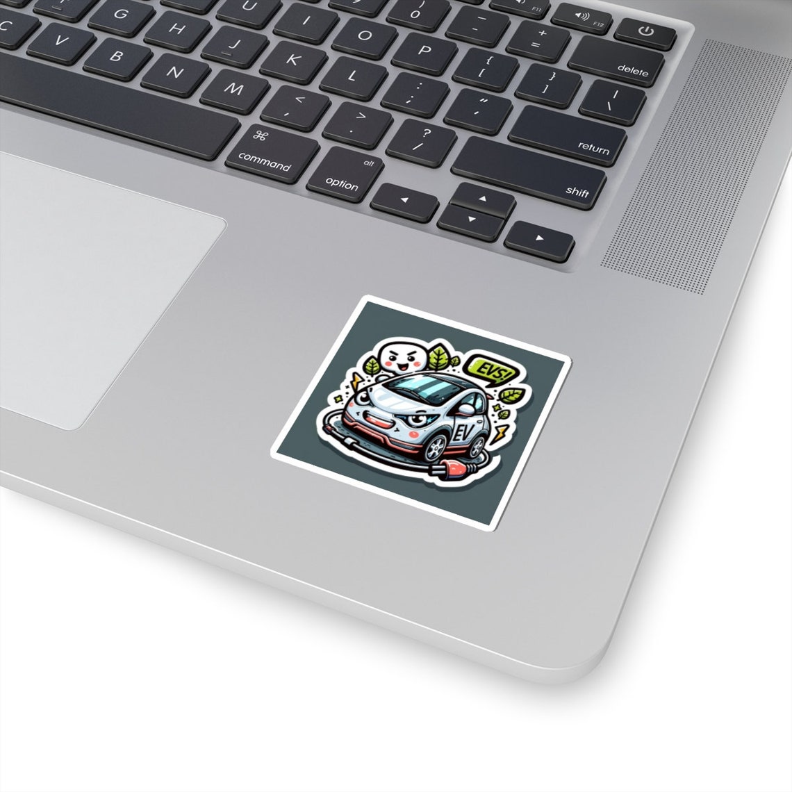 Cheeky 'charged Up' Electric Car Sticker - Eco-friendly 2x2