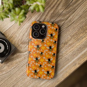 Busy Bees Phone Case | Cute Bee Cases for Nature Lovers | Durable Floral Phone Cover | Gifts for Birthdays | Impact-resistant Phone Case