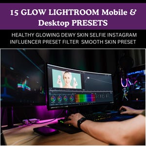 Glow Lightroom Presets, Mobile & Desktop Presets, Smooth Skin Preset, Aesthetic Filter, Minimal Preset, Instant Download