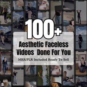 Faceless Video Reels, Aesthetic Video Template, Faceless Instagram Template, Master Resell Rights, Digital Canva Template
