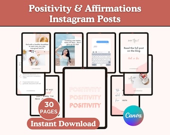 Szablon postów na Instagramie, Szablon inspirujących cytatów, Posty w mediach społecznościowych, Szablony cyfrowe Canva, Szablon afirmacji na Instagramie