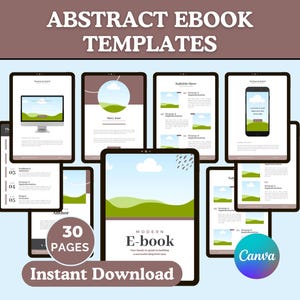 Minimalist Ebook Template, Abstract Canva Ebook Template, Digital Guide Template, Editable Coaching Ebook, Instant Download