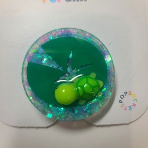 3D Turtle on Lily Pad PopSocket