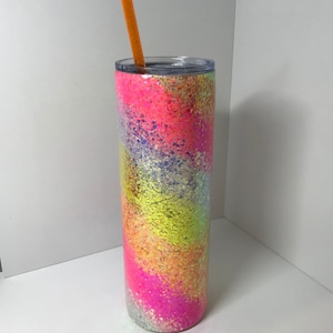 Summer Vibes 30 Oz Skinny Tumbler Glitter