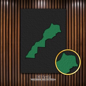 Morocco Map, Textured Art Print, Morocco Country Map, Morocco Green Wall Art, Home Decor, Nursery, Office Decor, wall art Gift