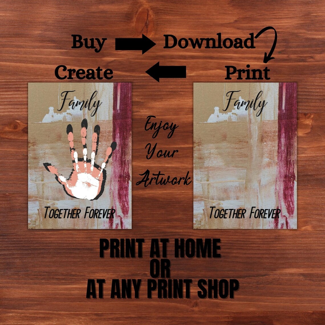 Family Handprint Footprint Keepsake Art Craft for Kids Baby - Etsy