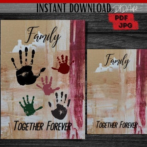 Family Handprint Footprint Keepsake, Art Craft For Kids Baby Toddler, Handprint Art Decor, Keepsake DIY, Family Keepsake Memory Print Gift