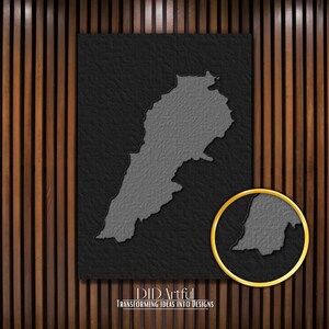 Lebanon Map, Textured Art Print, Lebanon Country Map, Grey Lebanon Wall Art Map, Home Decor, Nursery, Office Decor, wall art Gift
