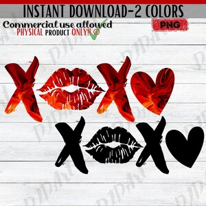 XOXO On Fire PNG, Valentinstag Shirt Design, Liebe Sublimation Datei, süße Valentines PNG, digitaler Download