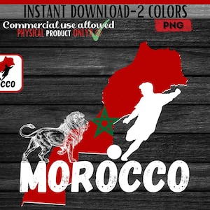 L’équipe de football des Lions de l’Atlas Maroc Png (noir et blanc), Carte du Maroc, Drapeau du Maroc, Conception de sublimation de football du Maroc