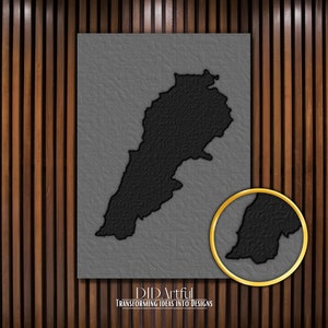 Lebanon Map, Textured Art Print, Wall Art Gift, Lebanon Country Map, Lebanon Wall Art, Home Decor, Nursery, Office Decor
