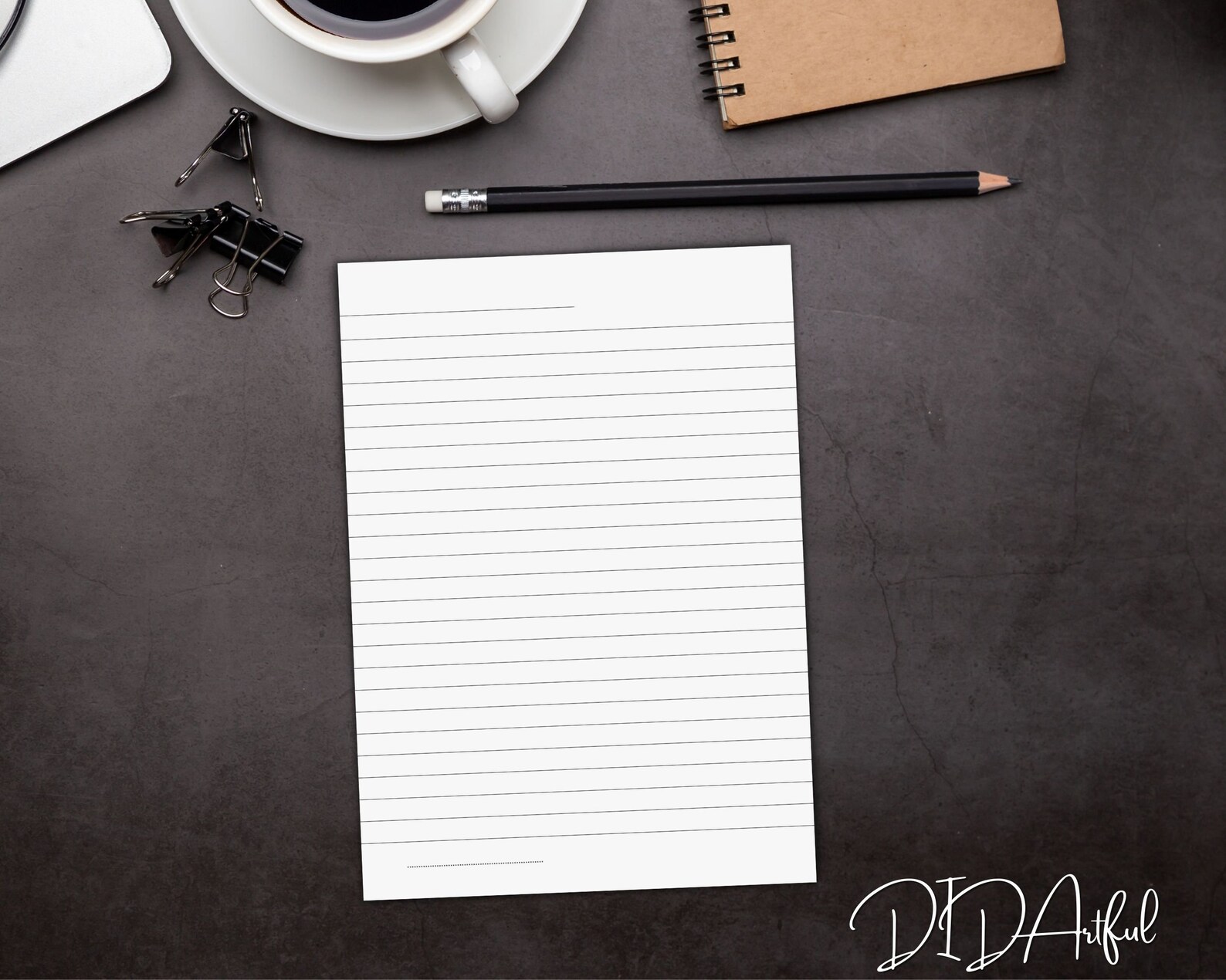 Printable Lined Paper Sheets, Instant Download, Writing Paper, Wide ...