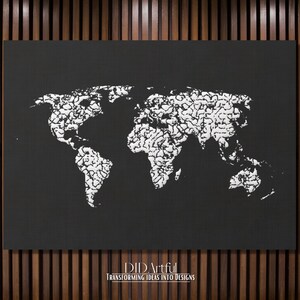 Mapa texturizado del mundo, cartel del mapa del mundo, ilustración de la impresión del arte del mapa, arte de la pared del mapa del mundo, decoración del hogar, guardería, decoración de la oficina, regalo, cartel del mapa