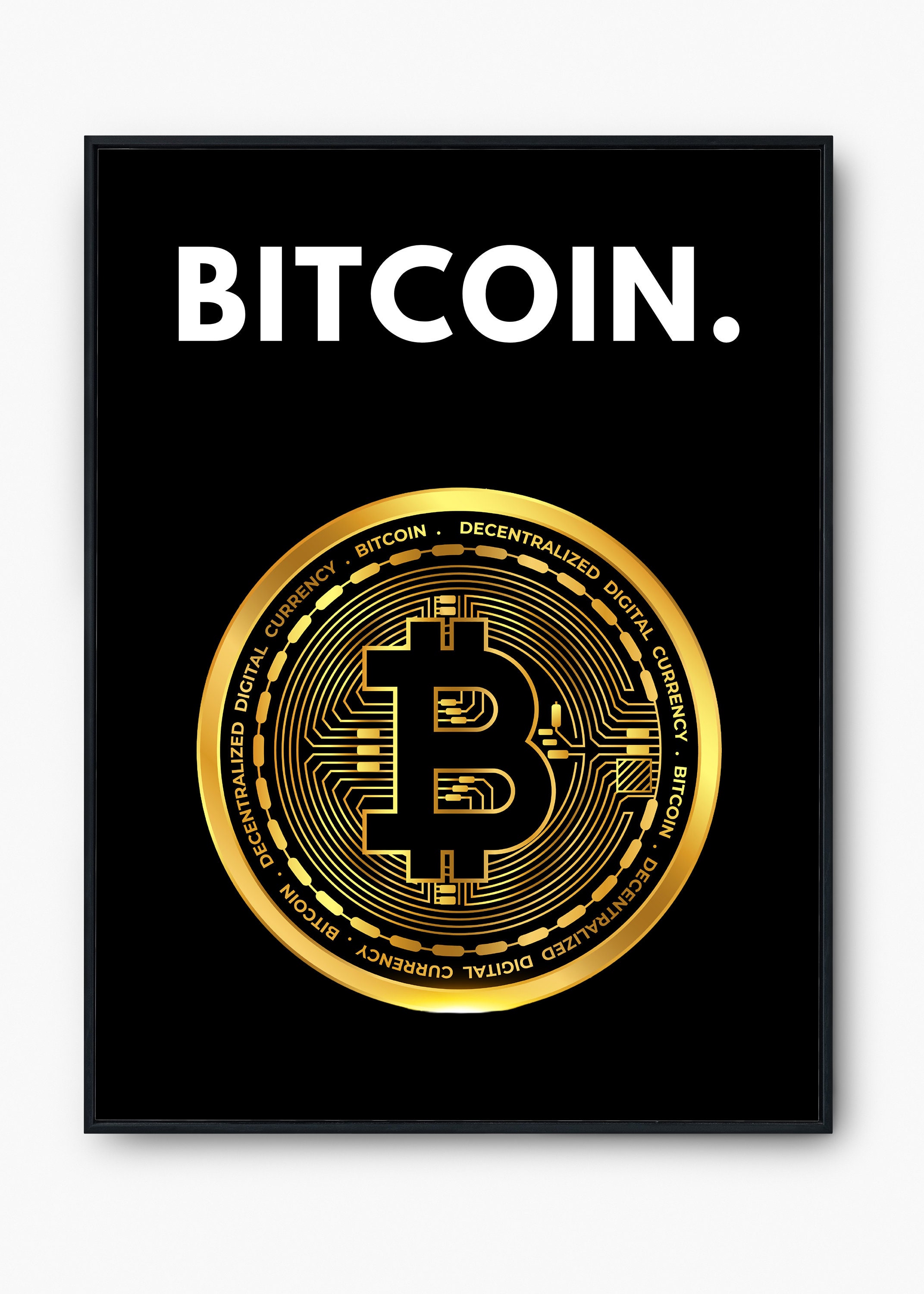 Bitcoin Crypto Poster Print / Semi-matte Cryptocurrency Mural for Home,  Office or as a Gift / A4, A3, A2, A1 / Without Frame - Etsy