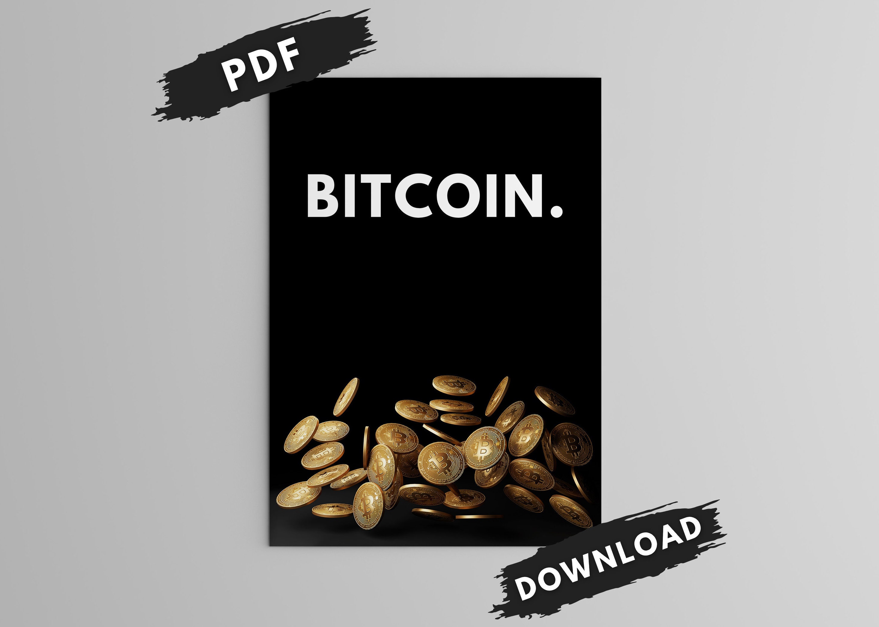 Bitcoin Crypto Investment Poster / Cryptocurrency Mural as Decoration for  Home, Office or as a Gift / as a Digital PDF Download! - Etsy
