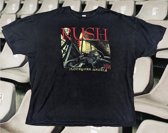 Vintage Y2K Rush Clockwork Angels Tour T-Shirt Size:2XL