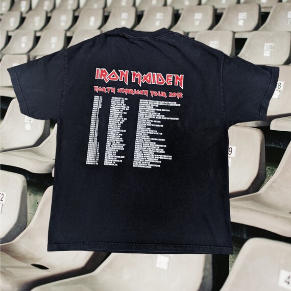 IRON MAIDEN Tシャツ NORTH AMERICAN TOUR Iron Maiden 2012 North American Tour T Shirt 3XL Double Sided | eBay