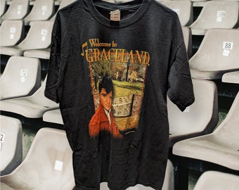 Y2K Elvis &quot;Welcome To Graceland&quot; T-Shirt Size:L