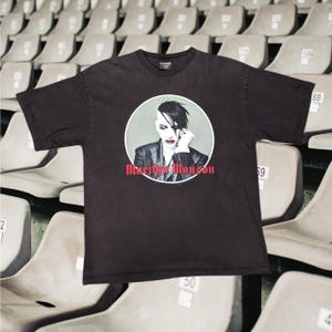 トップス Marilyn Manson AGAINST ALL GODS 2004 Vintage Marilyn Manson Shirt 2004 Against All Gods American Tour