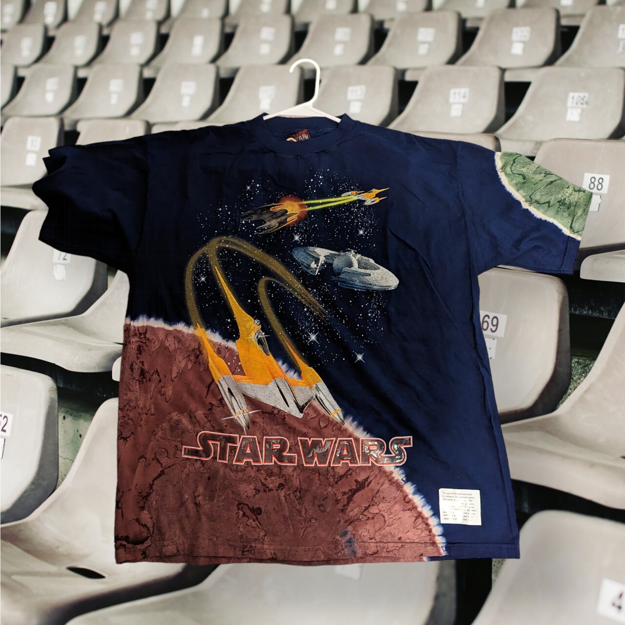 Deadstock Vintage Star Wars Episode Naboo Fighter Tie Dye T