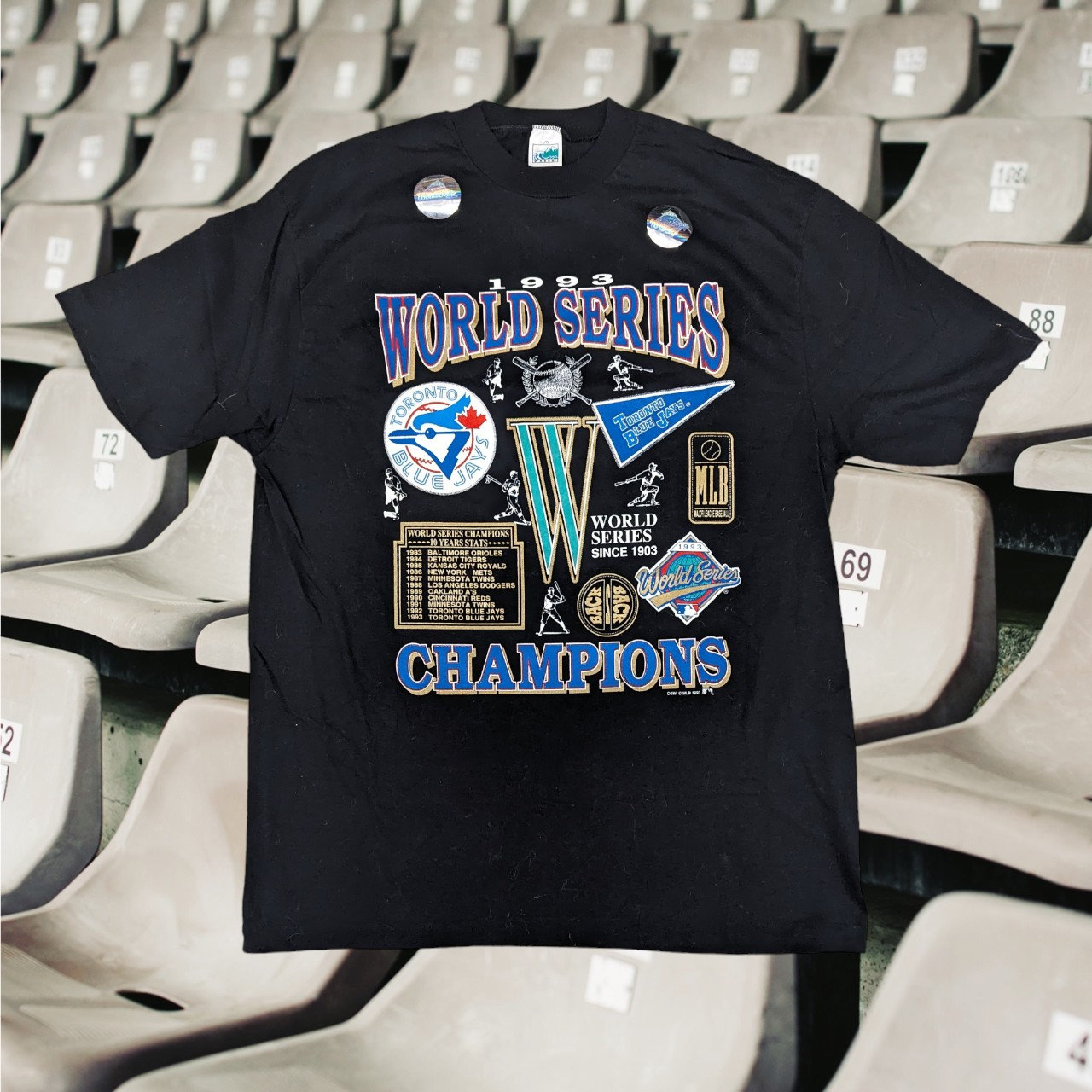 Deadstock Vintage 1993 Toronto Blue Jays World Series Champions T