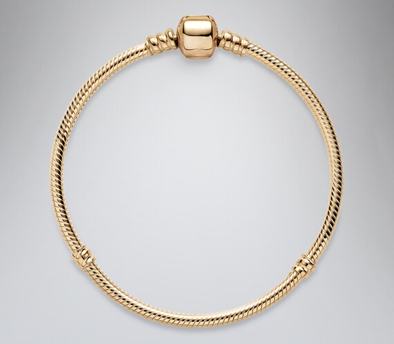 Genuine S925 Gold Starter Empty Charm Bracelet Size 19 Cm Genuine