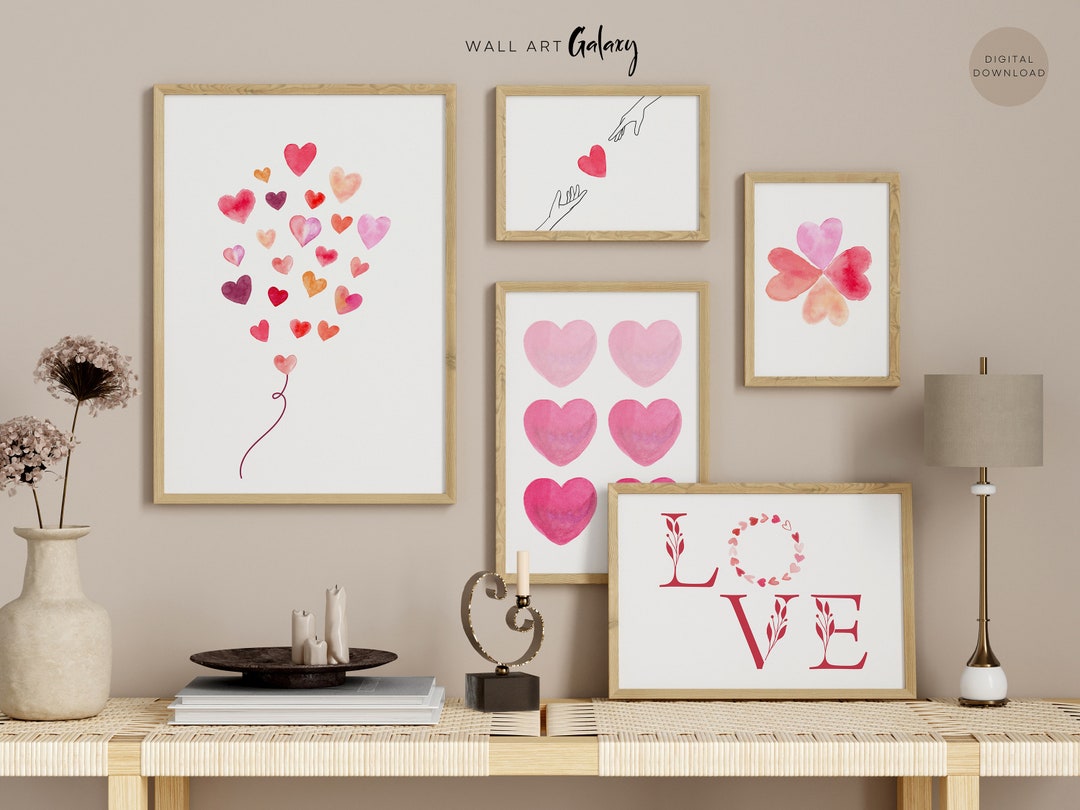 Valentines Day Wall Art Love and Heart Valentines Day PRINTABLE Wall