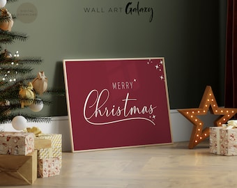 Merry Christmas Wall Art Prints, Christmas Wall Decor, Christmas Decor, Christmas Printables, Christmas Sign, Christmas PRINTABLE Wall Art
