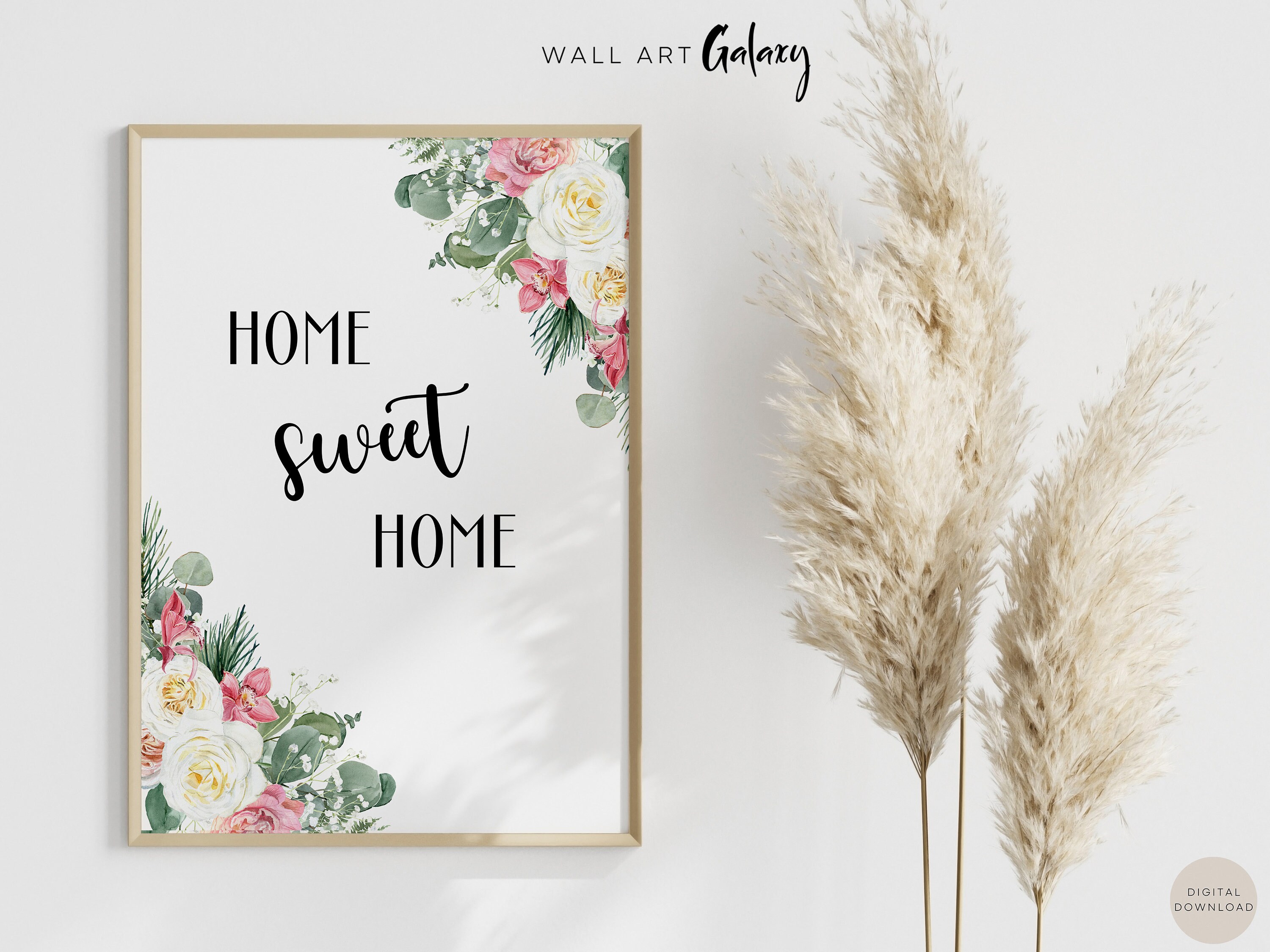 Home Sweet Home PRINTABLE Wall Art, Entryway Wall Decor, Room Decor ...