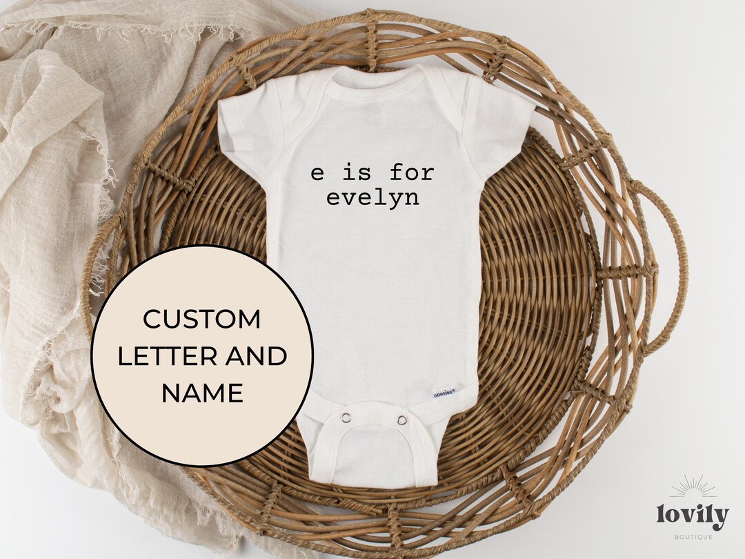 Personalized Name Onesie® Letter Name Onesie® for Babies Etsy