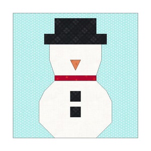 Weihnachten Schneemann Quilt Block Nähmuster - PDF, download, quilt, sofort download, 12 x 12, Weihnachten, Quiltblock, Schneemann, Kissen PDF