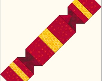 Patrón de costura Christmas Cracker Quilt Block - PDF, descargar, edredón, descarga instantánea, 12 x 12, Navidad, bloque de edredón, regalo, cojín PDF
