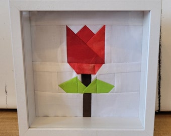 Modello di cucito blocco trapunta rosa di San Valentino - PDF, download, trapunta, download istantaneo, 12 x 12, giorno di San Valentino, rosa, blocco trapunta, cuscino PDF