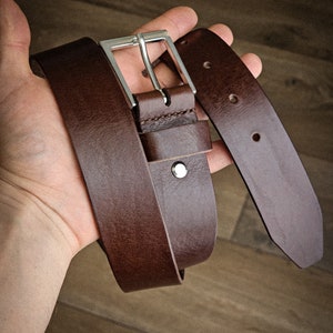 Ceinture en cuir personnalisée faite main, ceinture en cuir pleine fleur, ceinture en cuir plusieurs couleurs, ceinture en cuir pour homme, ceinture en cuir pour femme, cadeau ceinture image 4