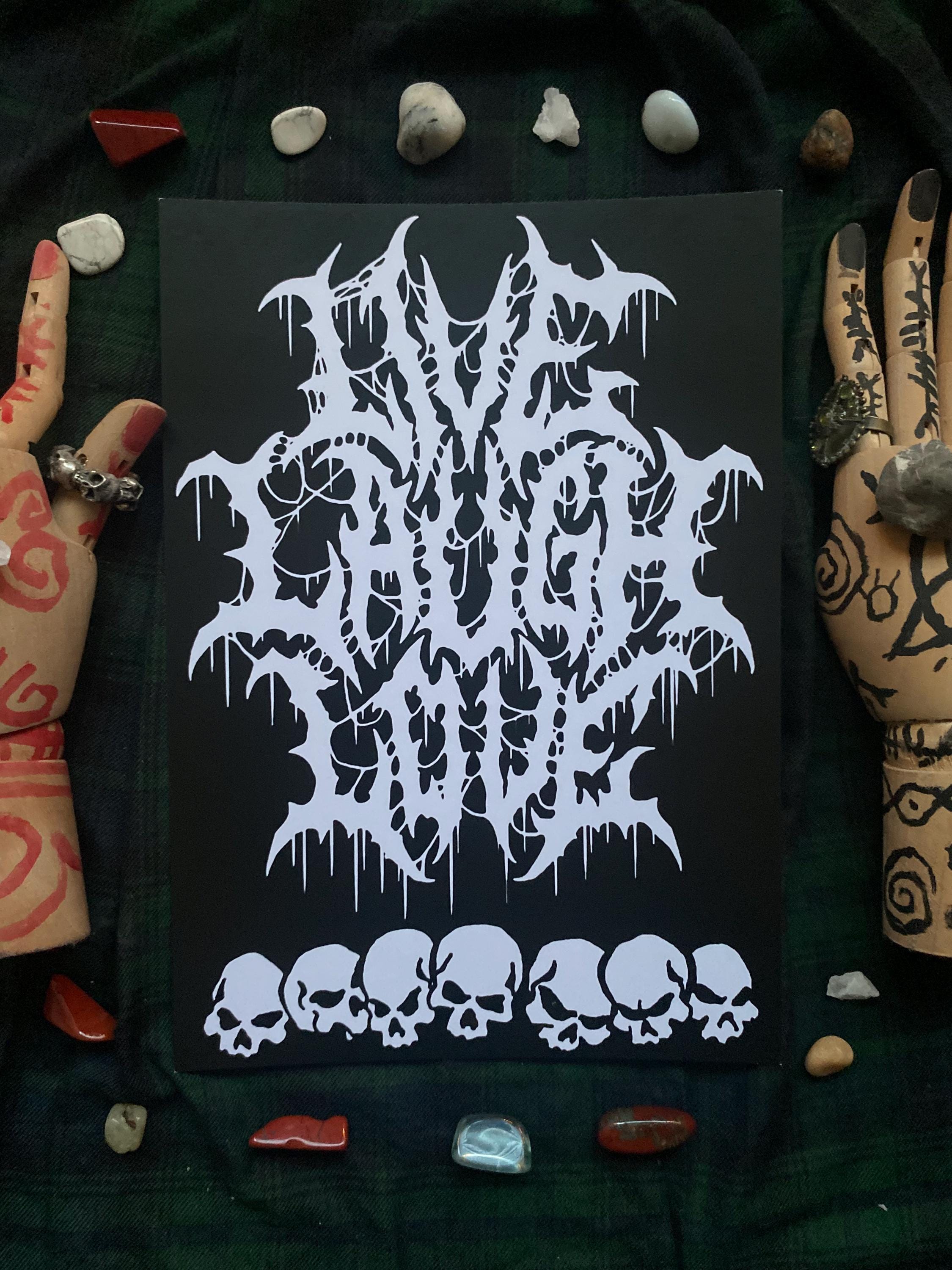 LIVE LAUGH LOVE Black Metal A4 Print - Etsy