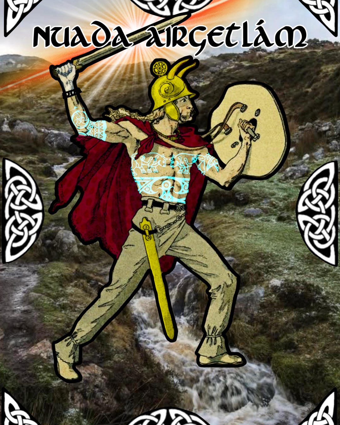 Nuada Airgetlám Ancien God of Ireland A4 Art Print - Etsy