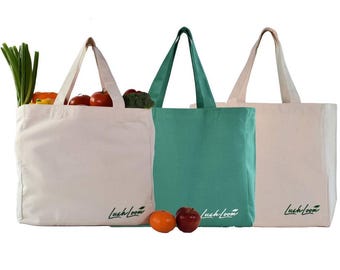 Eco-Friendly Cotton Tote Bag Set – Reusable Grocery Shopping Bags