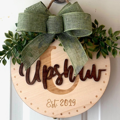 Valentine Heart Door Hanger - Valentines Day Door Decor Valentine Wreath Love Hand Painted Personalized Door Hanger