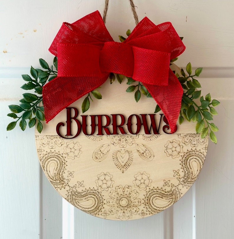 Personalized Western Door Sign Last Name Door Sign Door Etsy