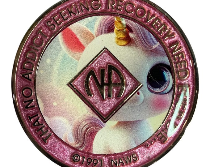 Unicorn NA Token: Bronze Narcotics Anonymous Recovery Chip