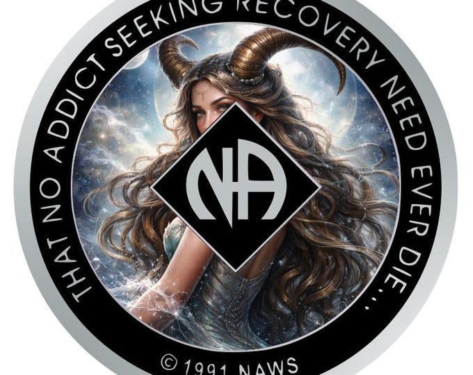 Capricorn NA Recovery Medallion – Earthy Strength & Celestial Grace