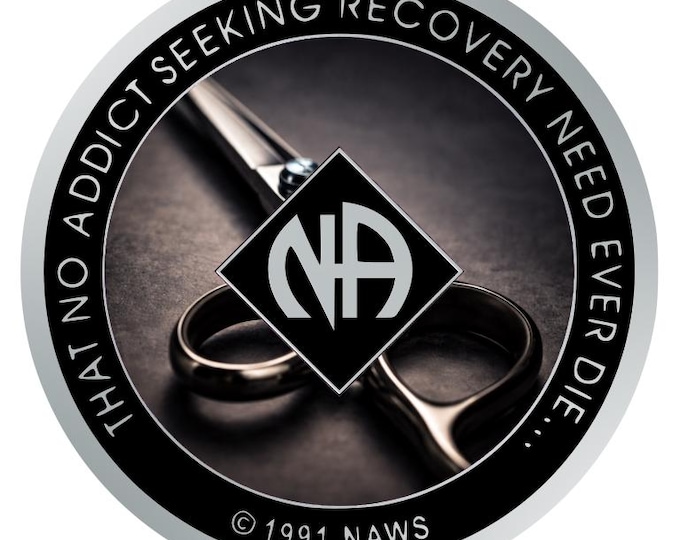 NA Recovery Coin for Hairdressers- Scissor Design
