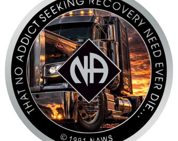 Semi Truck Narcotics Anonymous Medallion – Strength, Endurance & Staying on the Road