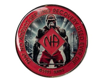 Medallón Gym Gorilla NA, moneda de latón del año de recuperación