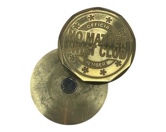 Personalized "No Matter What Club" Recovery Fidget Coin – Custom Clean Date – Sobriety Token