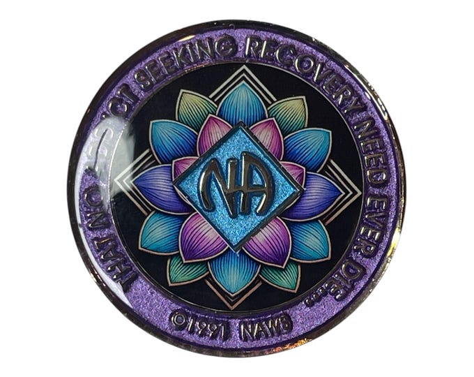 Custom 12-Step Medallion | Personalized Clean Time Token | Sobriety Gift